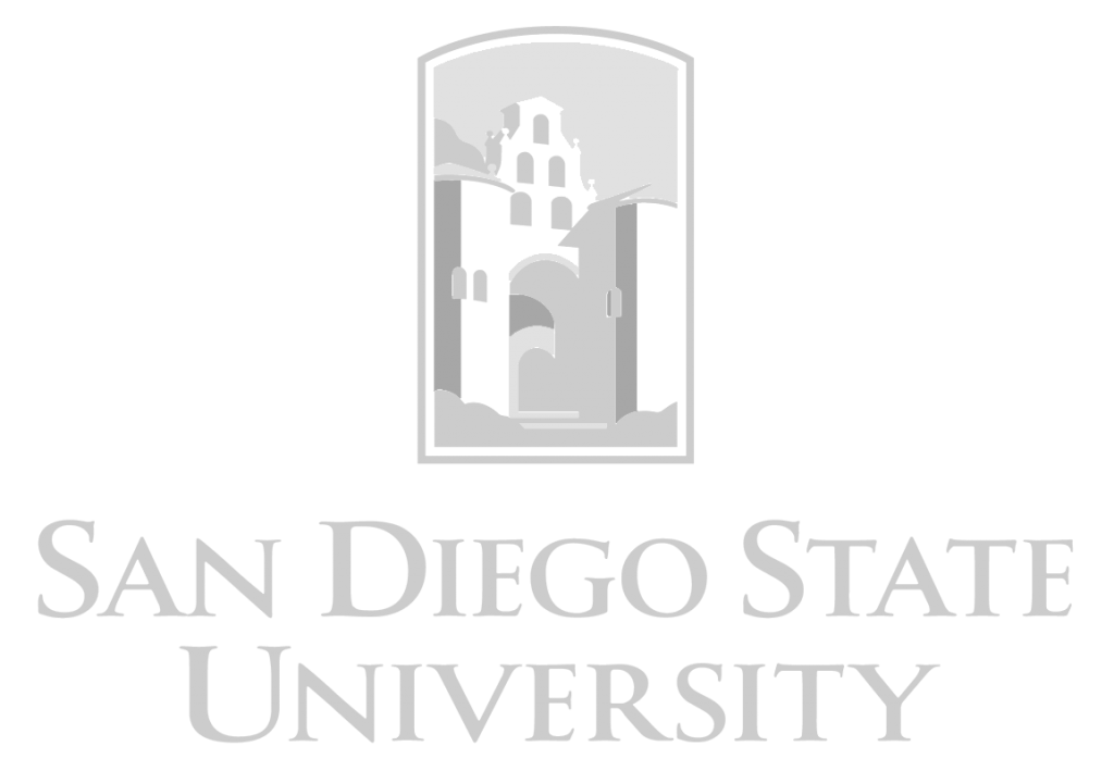 Logotipo universidad de San Diego en gris.